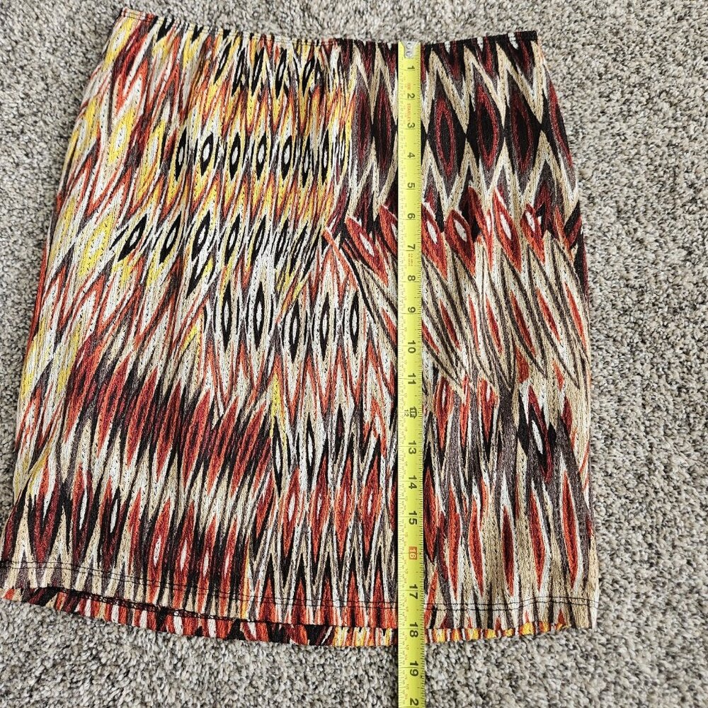 Yk2 Mini Skirt Sheer Abstract Hippie 70s Sz Large Festival Boho Fairycore retro - Picture 5 of 8